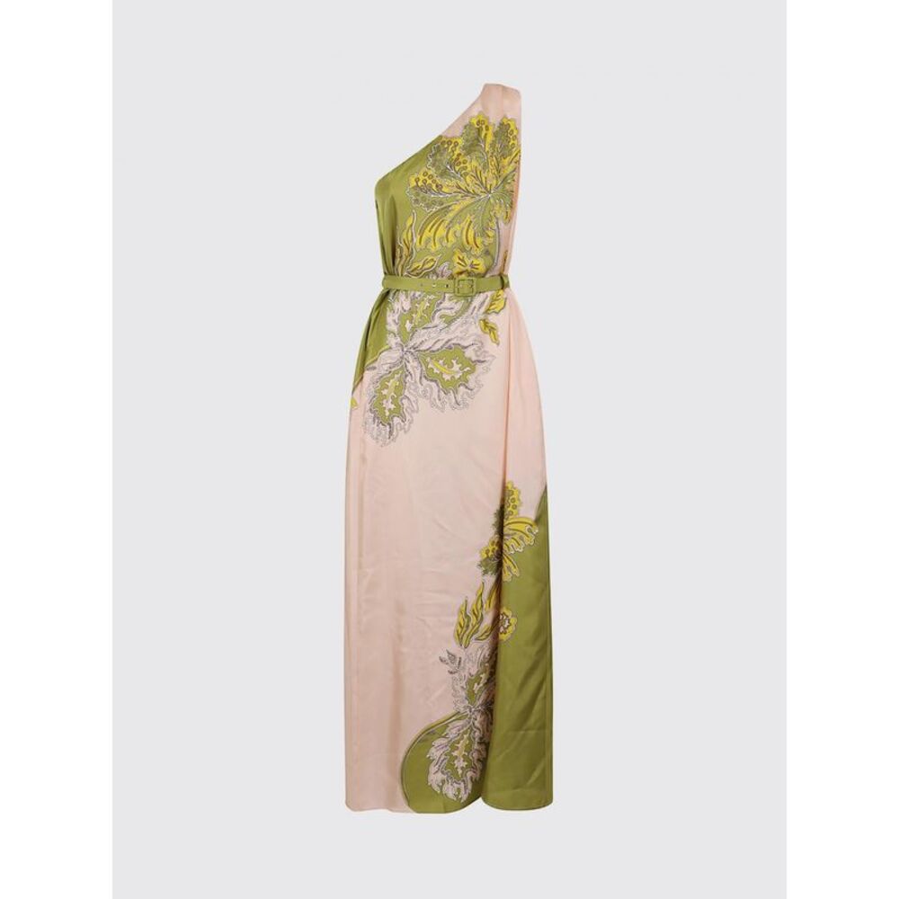 La Doublej Women Roy One-Shoulder Floral-Print Silk Midi Dress La Doublej - Picture 2 of 4